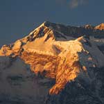 The peak of the north face of Annapurna II.