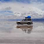 ...but there's just a few inches of water on the salt flats
