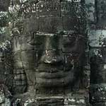 The enigmatic face of Lokesvara at the Bayon temple