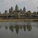 This is the classic shot of Angkor Wat - there was a queue of about thirty people all waiting to take this shot