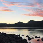 The next morning, looking towards sunrise.