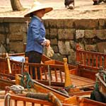 ... and this is one of the boatwomen ...