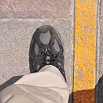 and my feet, one in the northern hemisphere, one in the south
