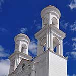 Church in Latacunga in bright sunshine...