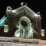 Cuenca's old cathedral, at night