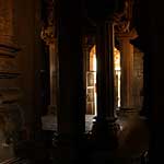 The inside of the temples is dark and mysterious