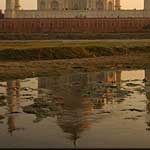 At the back of the Taj is the Yamuna river - not much water in it at the moment ...