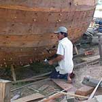 Building a boat the old fashioned way