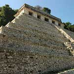 Templo de las Inscripciones, at Palenque, where King Pakal's (died 683) crypt was discovered in 1952