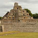 Panorama of Edzna, near Campeche...