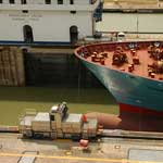 ...the ship moves forward into the final lock...