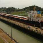 ...and it's off to the docks to unload, or onward into the Pacific ocean.