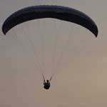 Approaching the landing field.