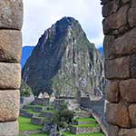 Inca doorway. I think it's compulsory to get Wayna Picchu in your photos :)