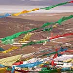 Prayer Flags above the lake